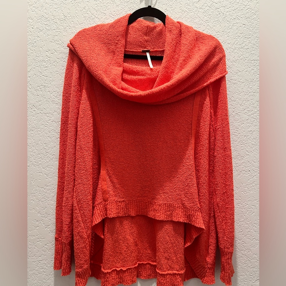 Free People Hi-Low cowl neck sweater